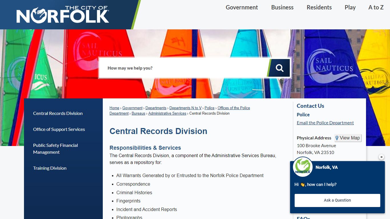 Central Records Division - City of Norfolk, Virginia - Official Website